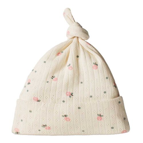 Nature Baby Knotted Beanie Pointelle